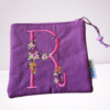 Etui met letter gevoerd en verstevigd klein geld make up opladers