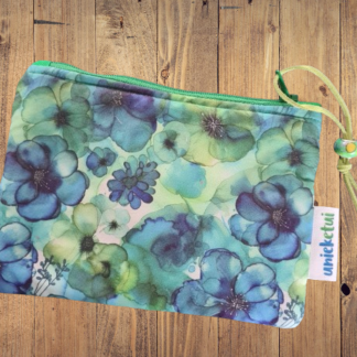 Etui | blauwe bloemen - 02