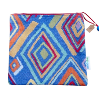 Etui | Gobelin blauw ruit - 29