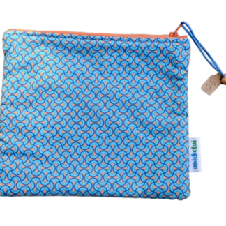 Etui | blauw-oranje kronkels - 40